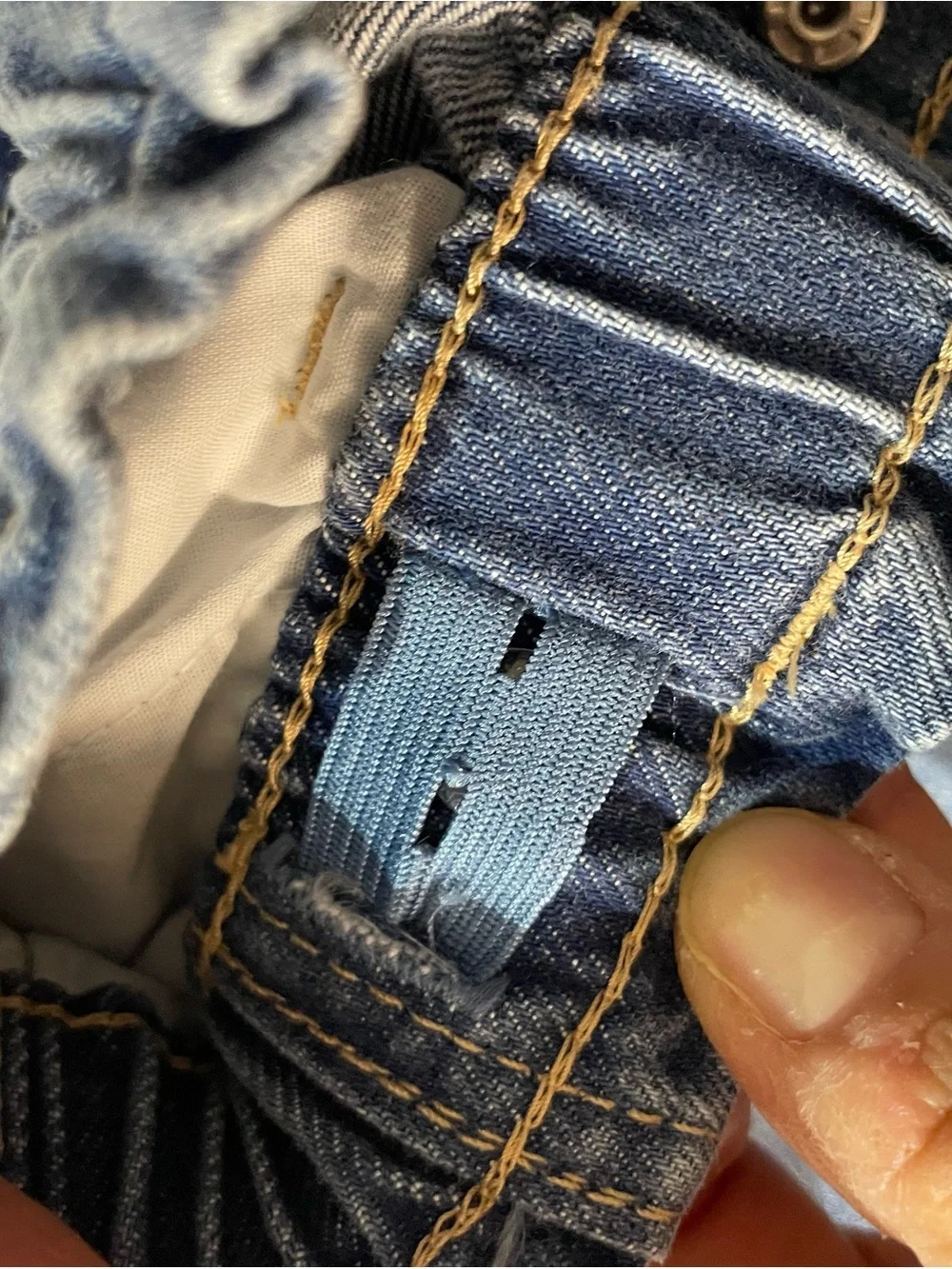 H&M Blue Denim Kids Jeans with White Bunny Embroidery - Picture 4 of 5